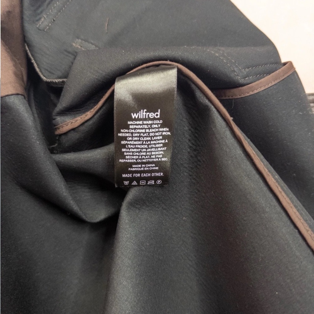 Aritzia Wilfred Free Ganna Shirt Jacket Faux Leather Womens XS Brown Shacket EUC - Picture 6 of 7